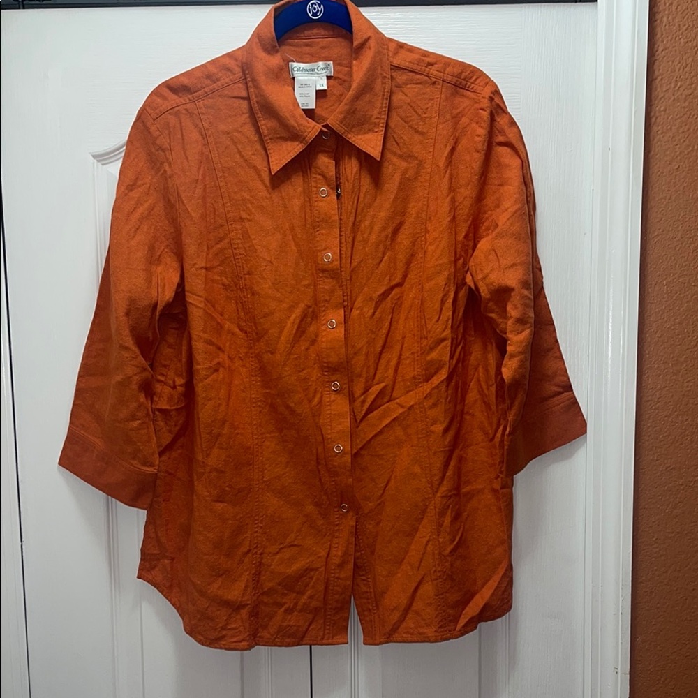 Coldwater Creek Burnt Orange Blouse